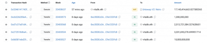Vitalik Buterin171|öTokensl(f)Neiro DƬ
